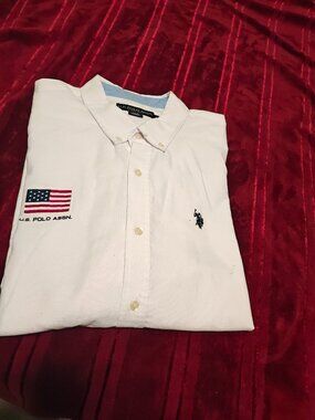 New US POLO ASSN SHIRT SIZE 2XL WHITE